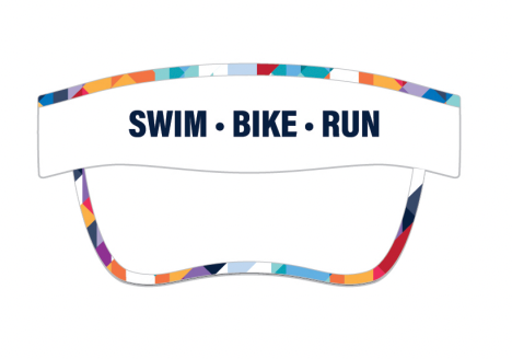 Swim Bike Run Visor with bright colors