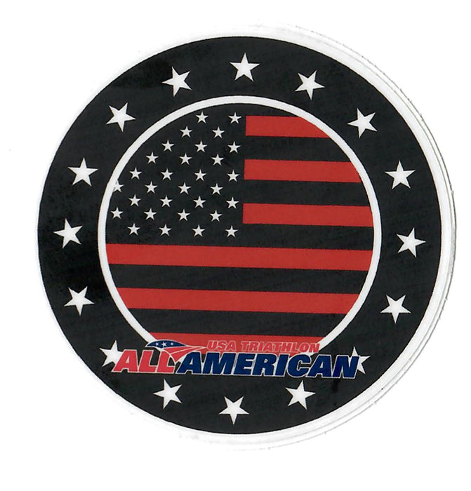 All American Sticker with flag