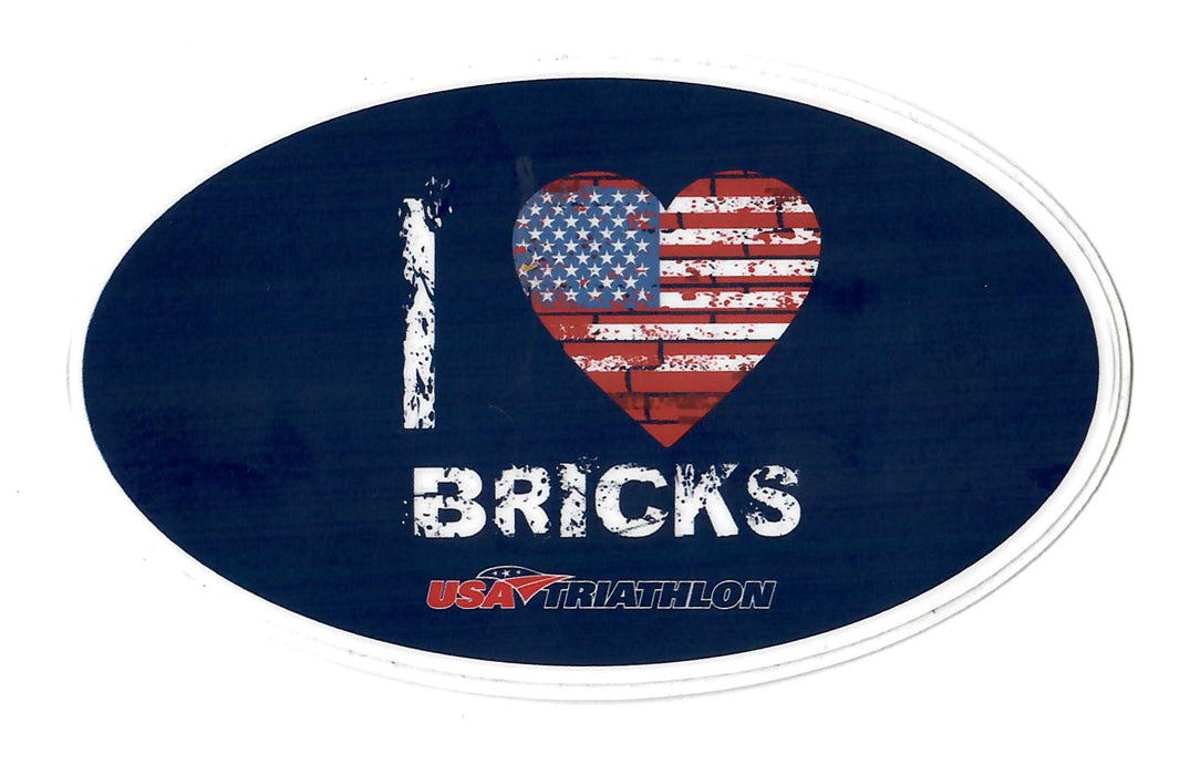 Bricks -  Run - Bike - Run Logo Sticker