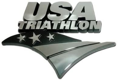USA Triathlon Chrome Auto Emblem