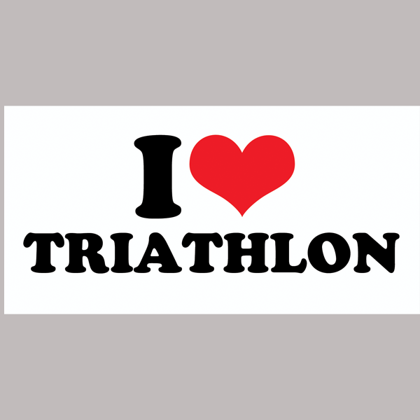 I heart Triathlon Sticker