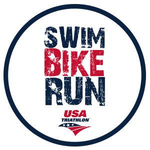 Swim, Bike, Run USA Triathlon Coasters